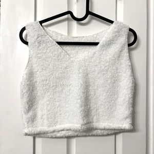White Soft Crop Top